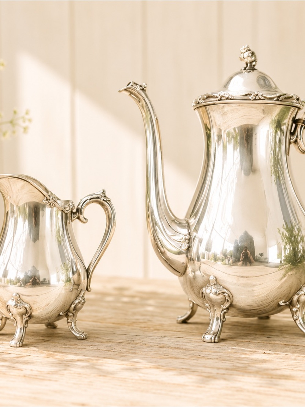 1847 Roger’s Bros Reflections Coffee Urn and Creamer